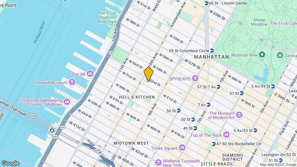 449 W 51st St Map and Location Details