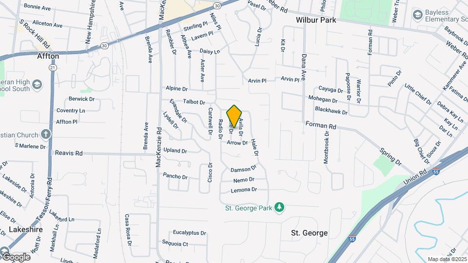 9542 Erie Dr Map and Location Details