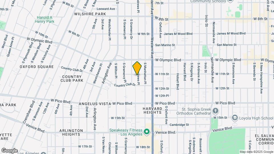 1107 S St Andrews Pl Map and Location Details