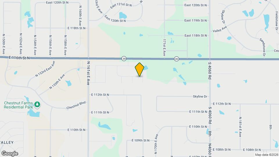 11364 N 168th E Ave Map and Location Details