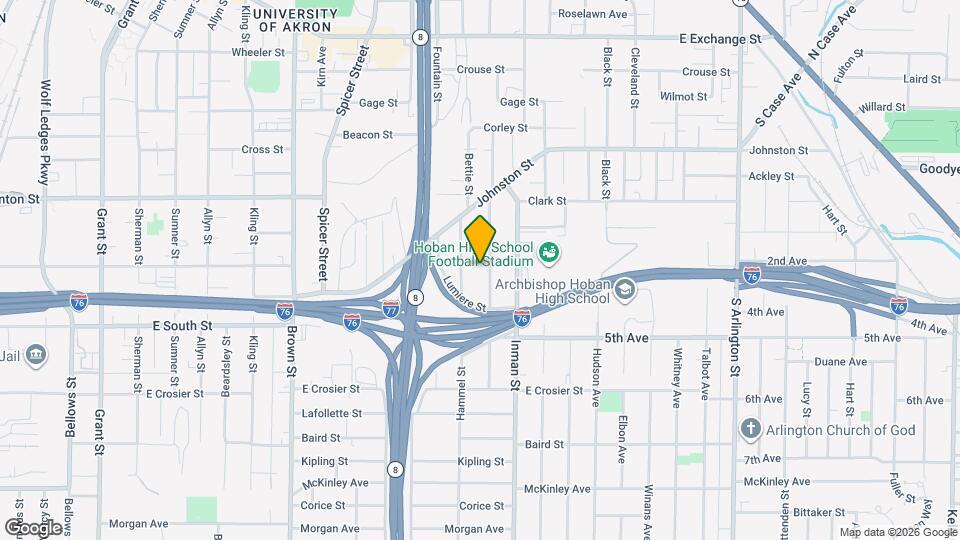 526 Gridley Ave Map and Location Details