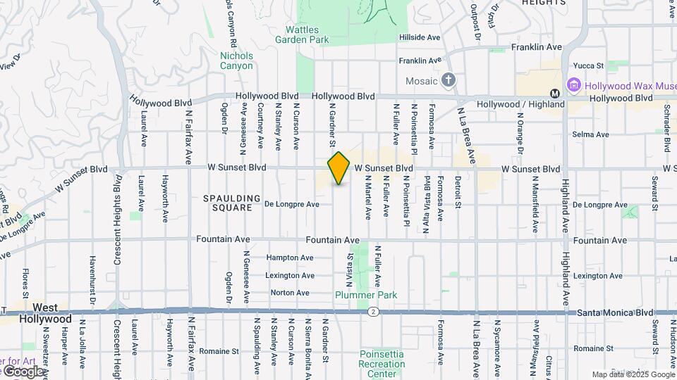 1412-1422 N Gardner St Mapa y Detalles de la Ubicación