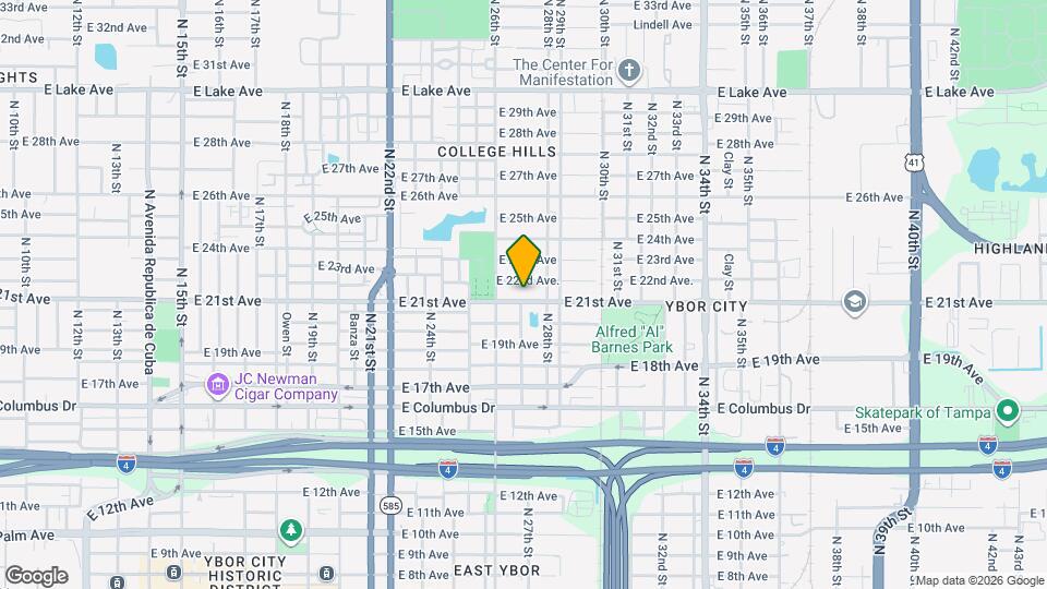 2616 E 21st Ave Map and Location Details