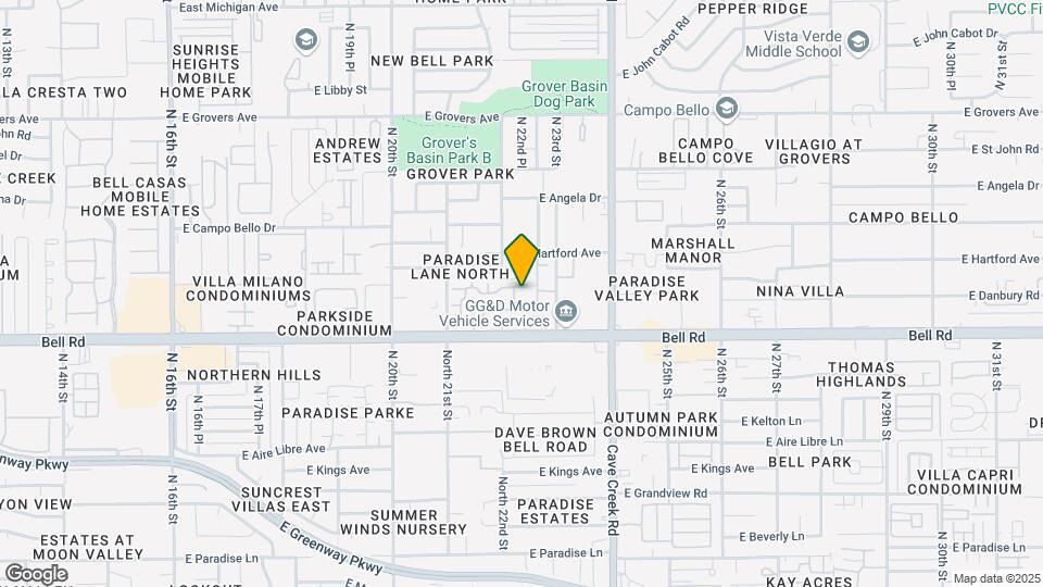 2150 E Bell Rd, Unit 1133 Map and Location Details