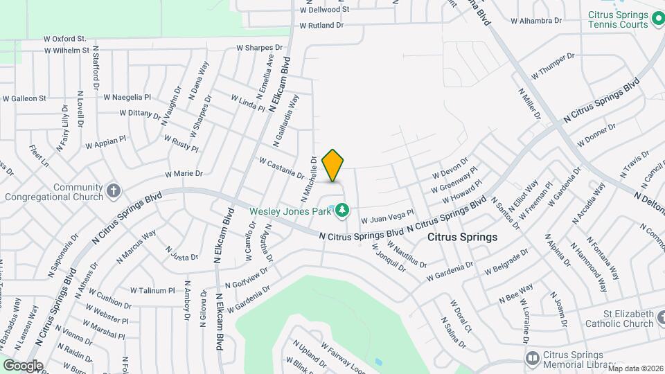 2626 W Castania Dr Mapa y Detalles de la Ubicación
