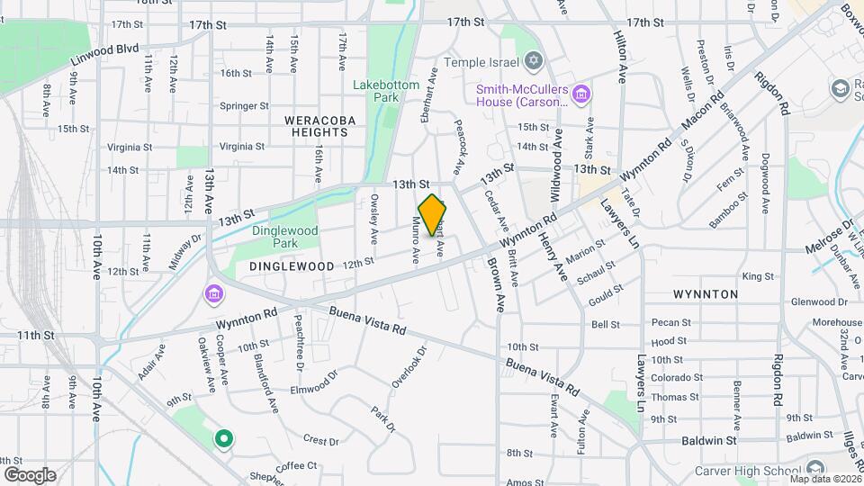 1219 Eberhart Ave Map and Location Details