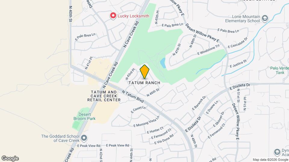 4423 E Vista Val Verde Dr Map and Location Details