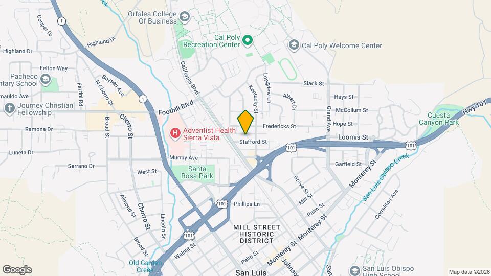 1250 Stafford St Map and Location Details