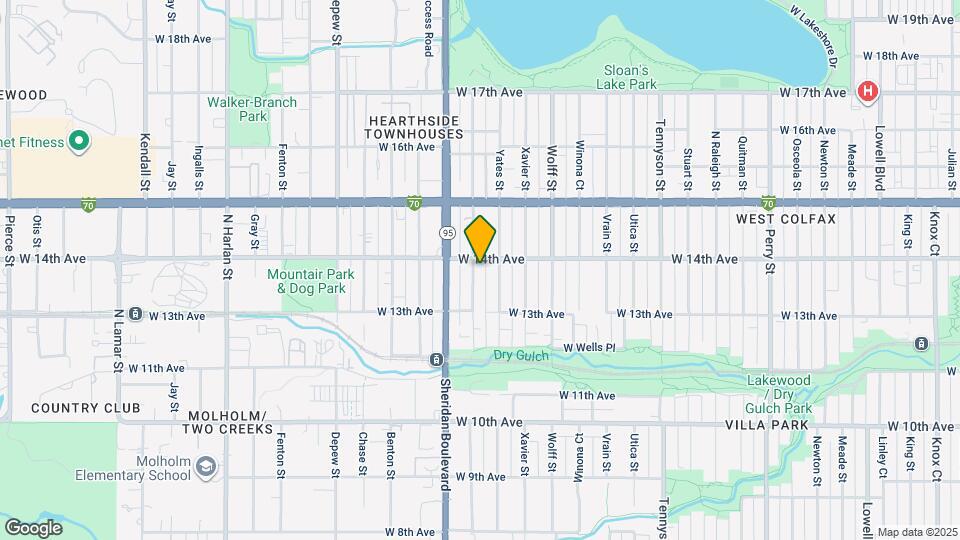 1382 Zenobia St Map and Location Details