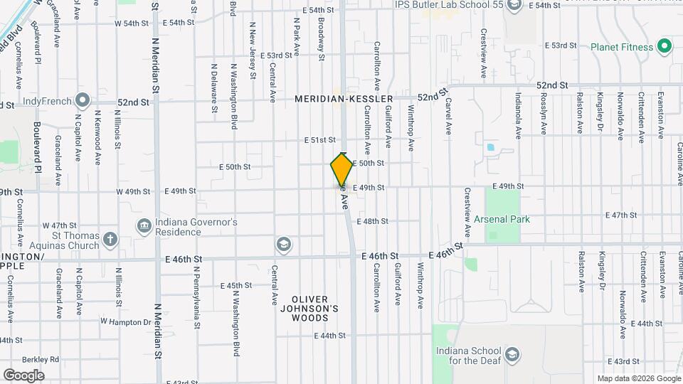 4842 N College Ave Map and Location Details