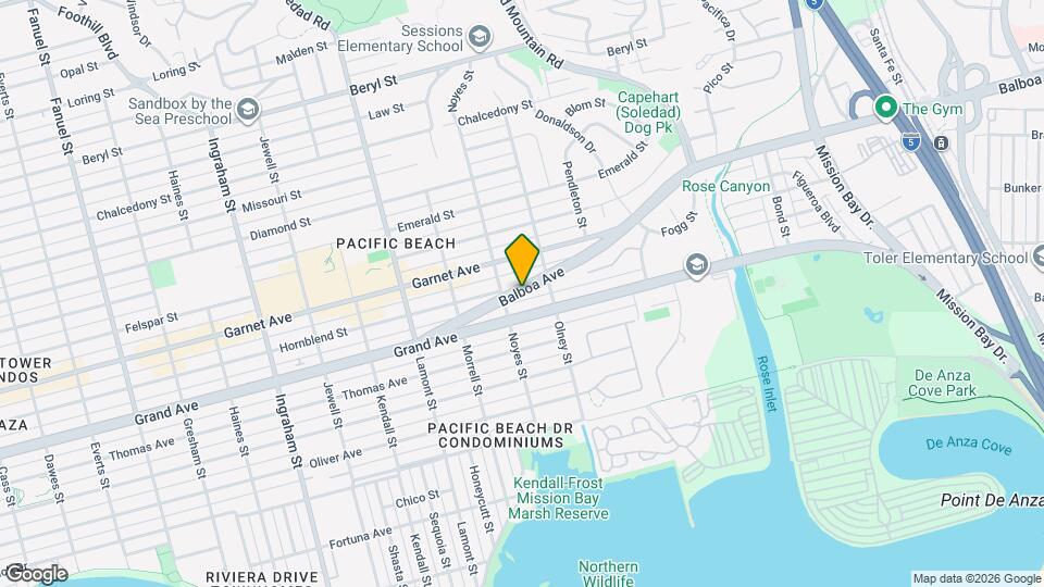 2141 Balboa Ave Map and Location Details