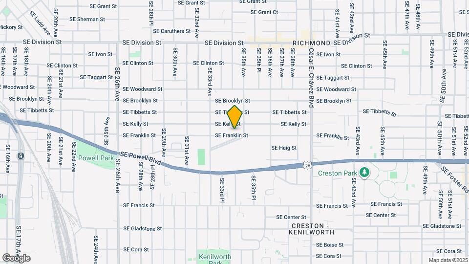 3405 SE Franklin St Map and Location Details