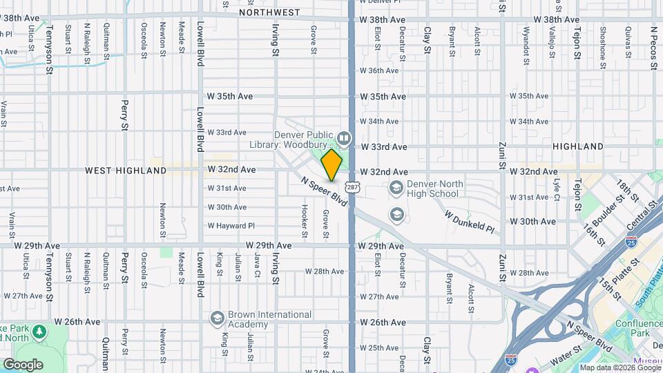 3064 N Speer Blvd, Unit B Map and Location Details