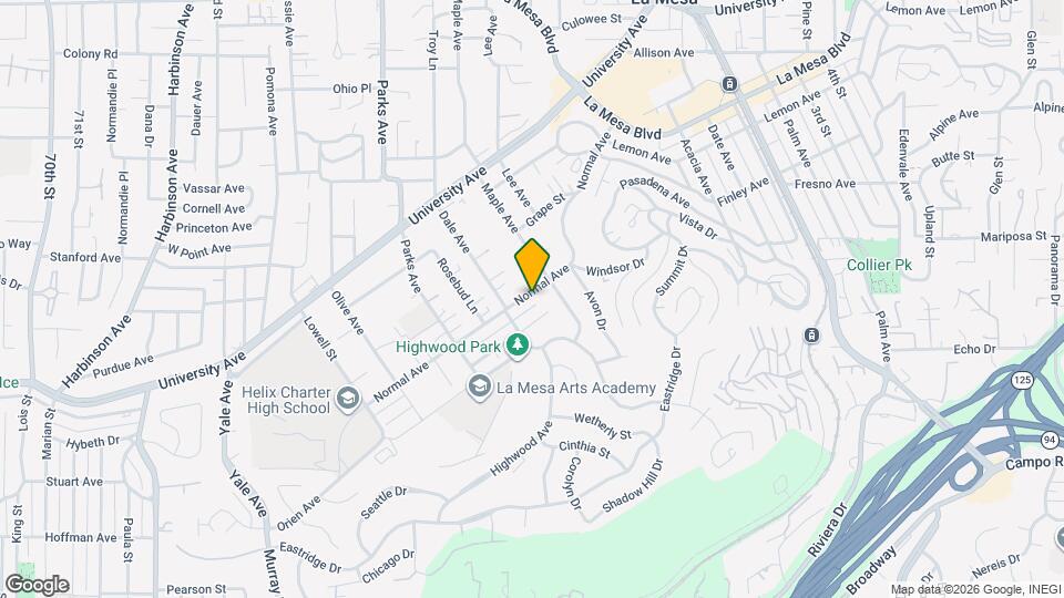 7839 Normal Ave Map and Location Details