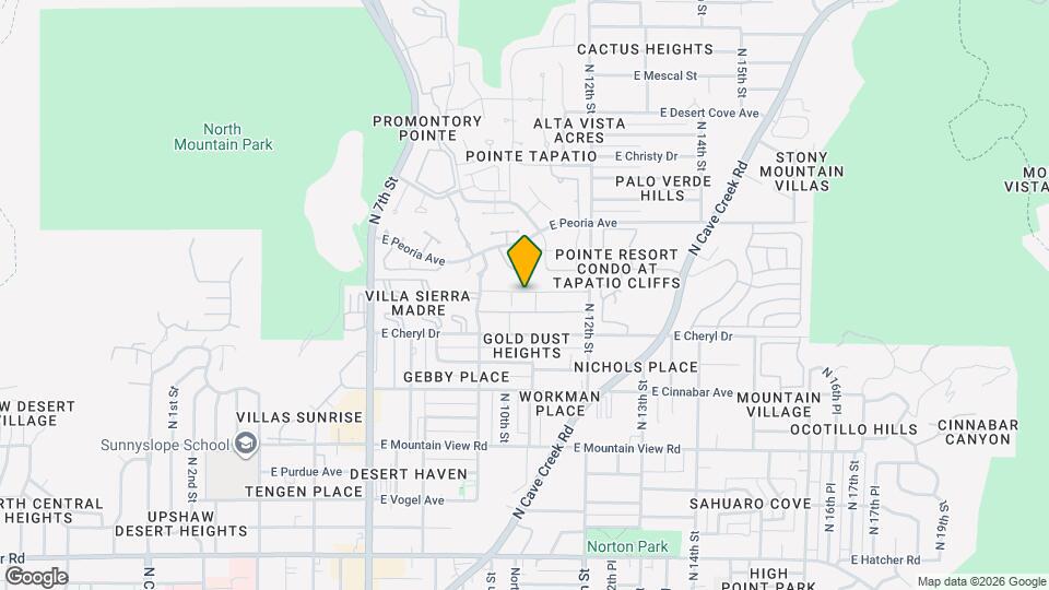 1015 E Cochise Dr Mapa y Detalles de la Ubicación
