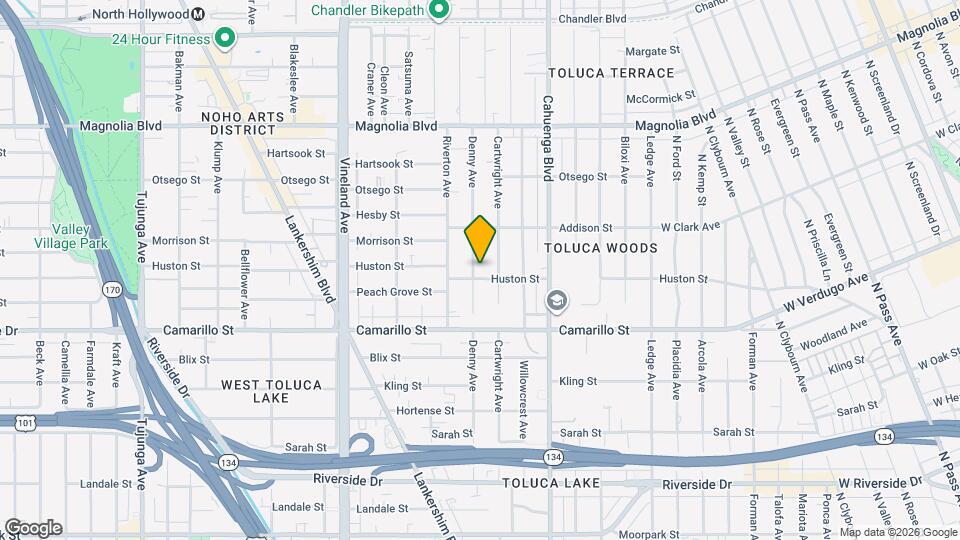 4908 Denny Ave Map and Location Details