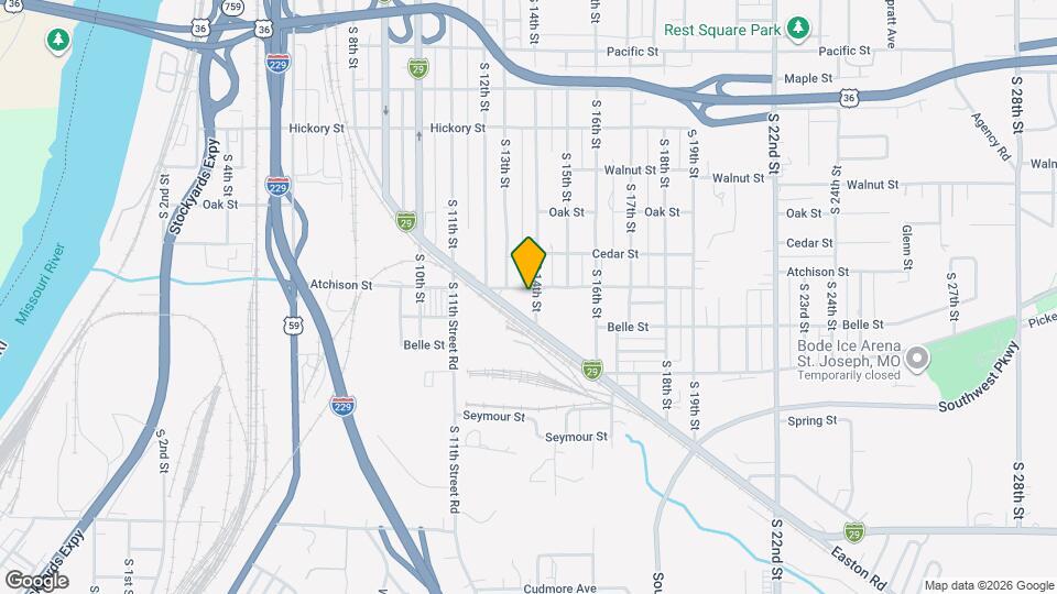 1318 Atchison St Map and Location Details