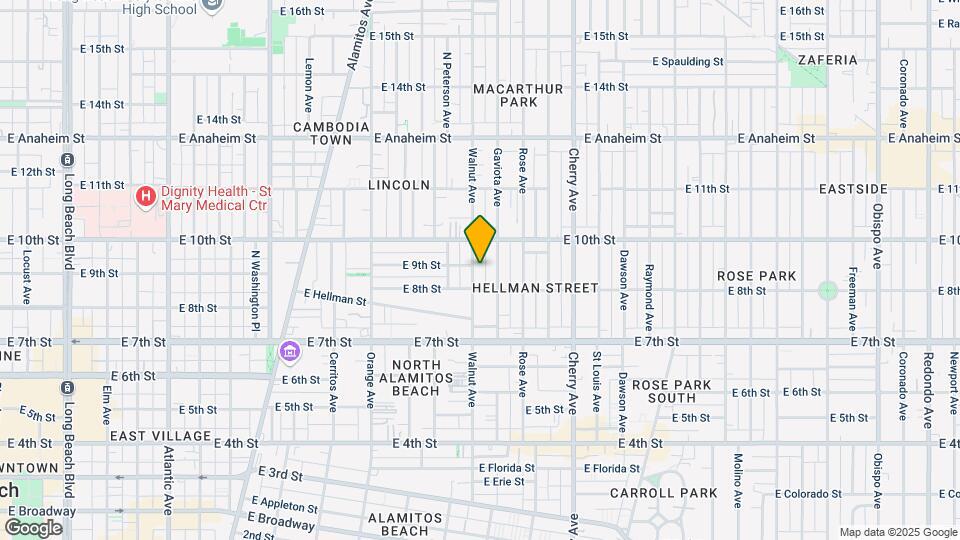 840 Walnut Ave Map and Location Details