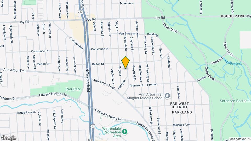 8139 Riverdale St Map and Location Details
