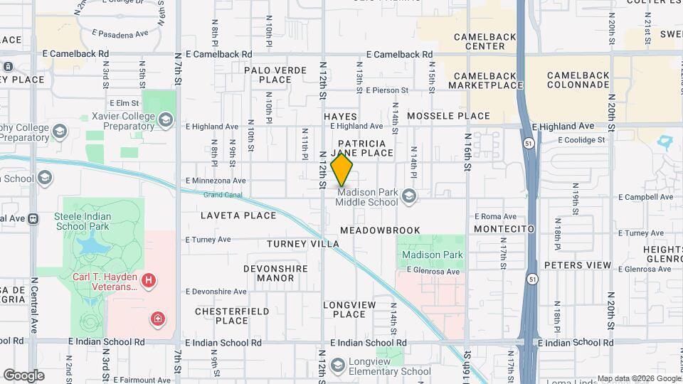 1226 E Campbell Ave Map and Location Details