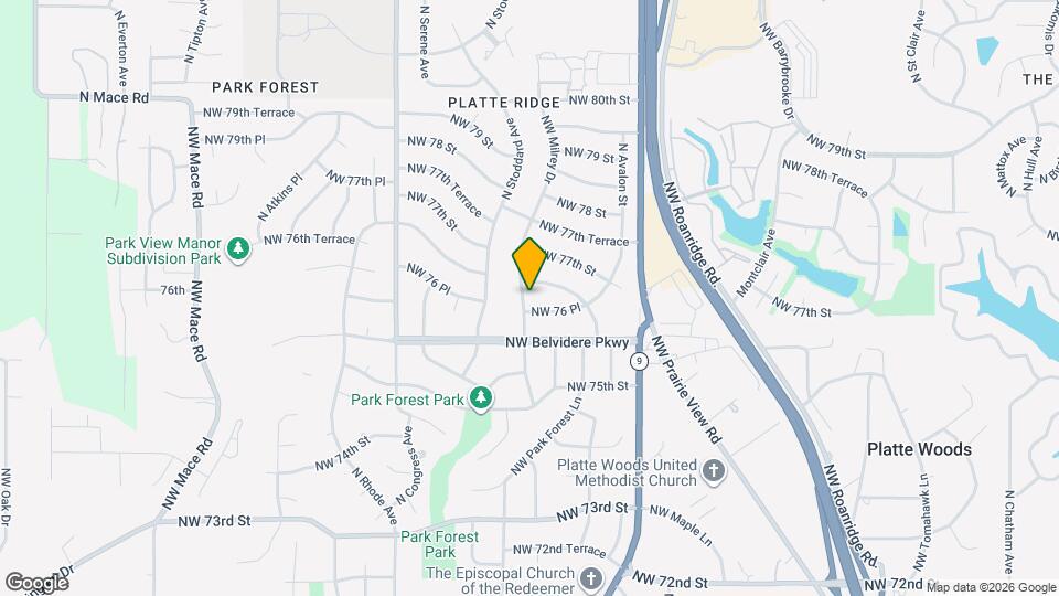 7621 NW Milrey Dr Mapa y Detalles de la Ubicación