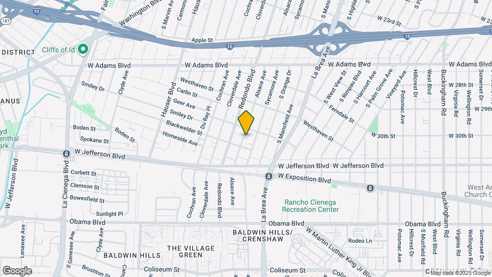 2920 Alsace Ave Map and Location Details