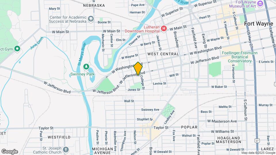 1213 W Jefferson Blvd Map and Location Details