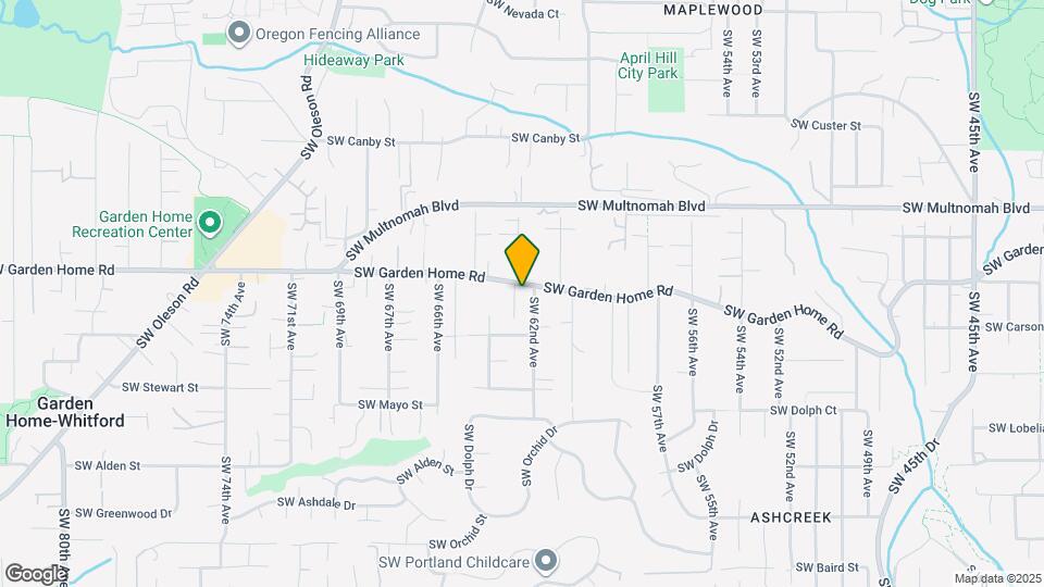 6218 SW Garden Home Rd, Unit Upstairs Map and Location Details