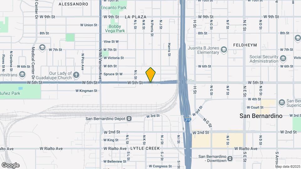 1037 W 5th St Map and Location Details