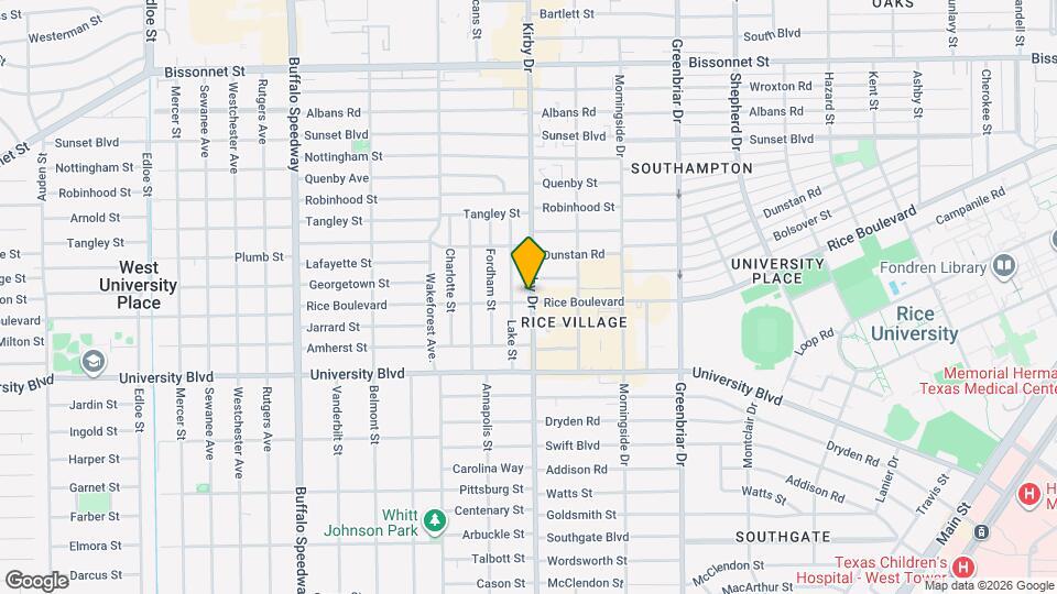 2602 Rice Boulevard Map and Location Details