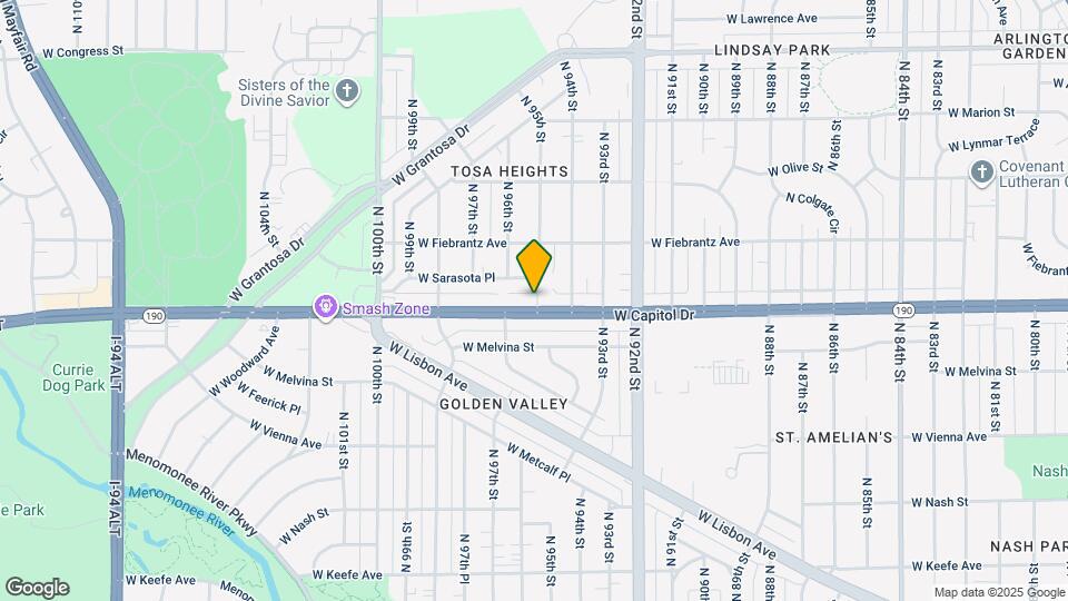 9500 W Capitol Dr Map and Location Details