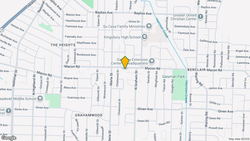 3945 Macon Rd Mapa y Detalles de la Ubicación