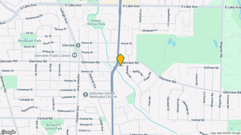 1621 Glenview Rd Map and Location Details