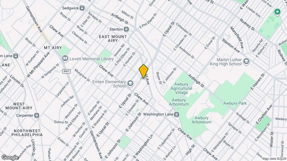 398 E Upsal St, Unit 2B Map and Location Details