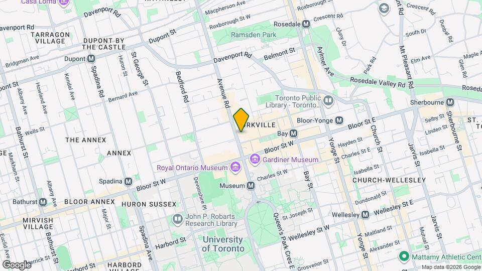 155 Yorkville Ave, Unit 2215 Map and Location Details