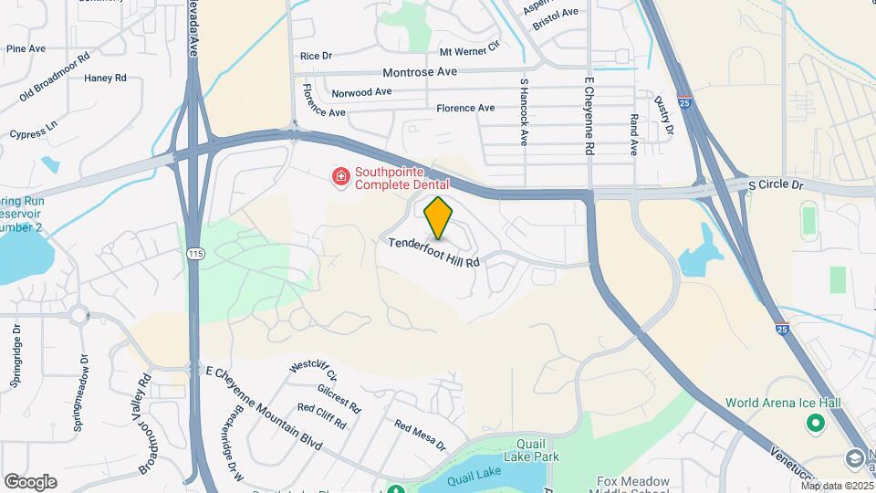 850 Tenderfoot Hill Rd Map and Location Details