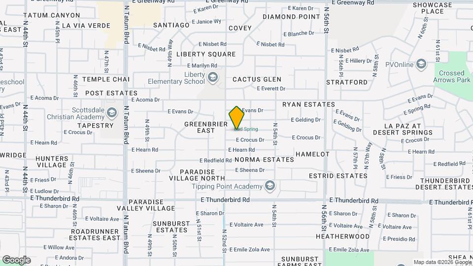 5219 E Winchcomb Dr Map and Location Details