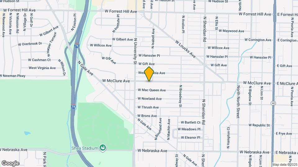 1120 W McClure Ave Map and Location Details