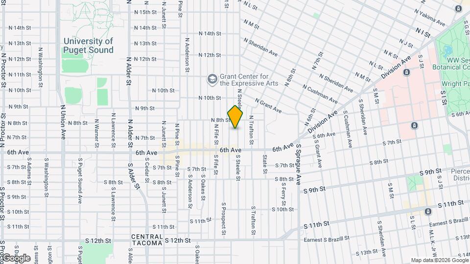 630 N Steele St Map and Location Details