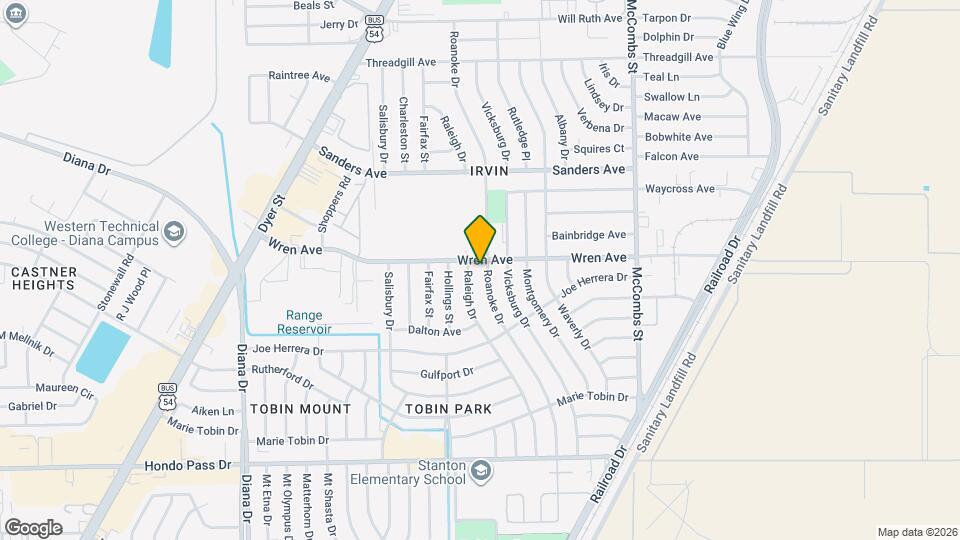 9329 Roanoke Dr Map and Location Details