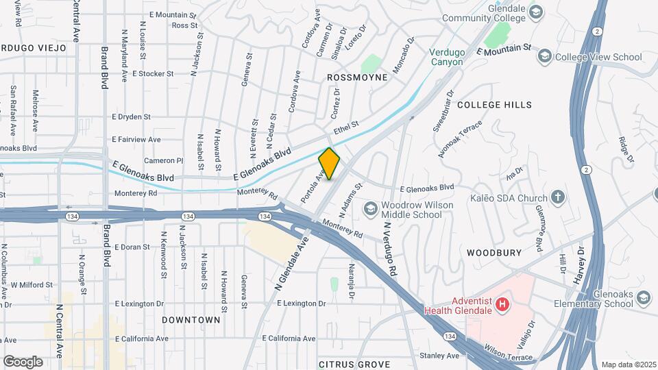 803 N Glendale Ave Map and Location Details