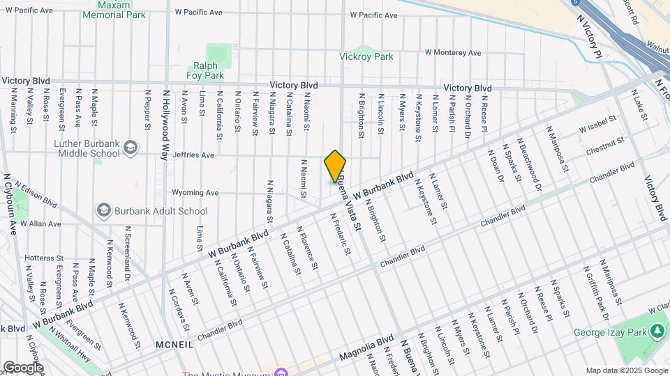 1301 N Buena Vista St Mapa y Detalles de la Ubicación