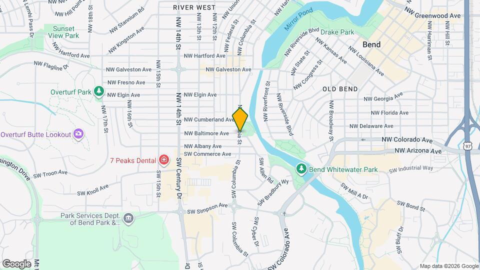 820 NW Columbia St Map and Location Details