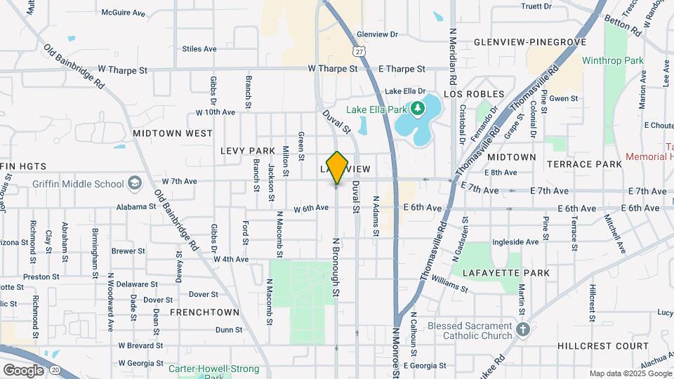 1327 N Bronough St, Unit 2 Map and Location Details