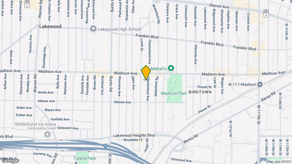 2030 Chesterland Ave Map and Location Details