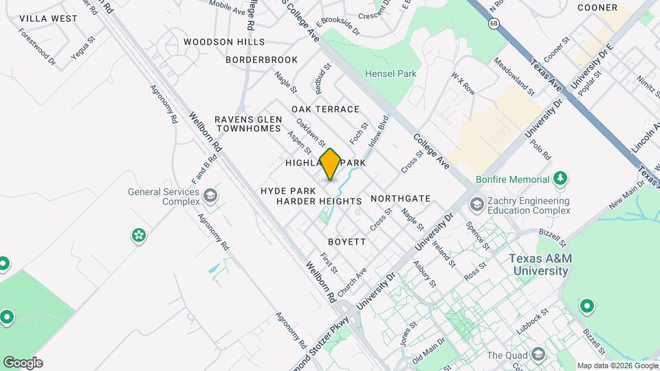 607 Foch St Map and Location Details