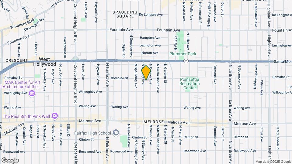 940 N Stanley Ave Map and Location Details