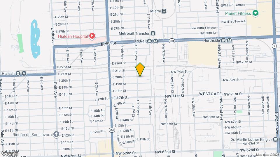1012 E 20th St Map and Location Details