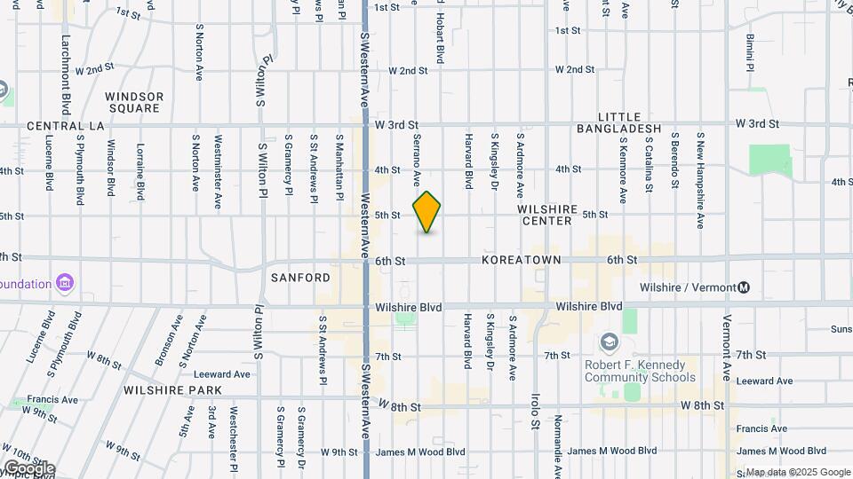 540 S Serrano Ave Map and Location Details