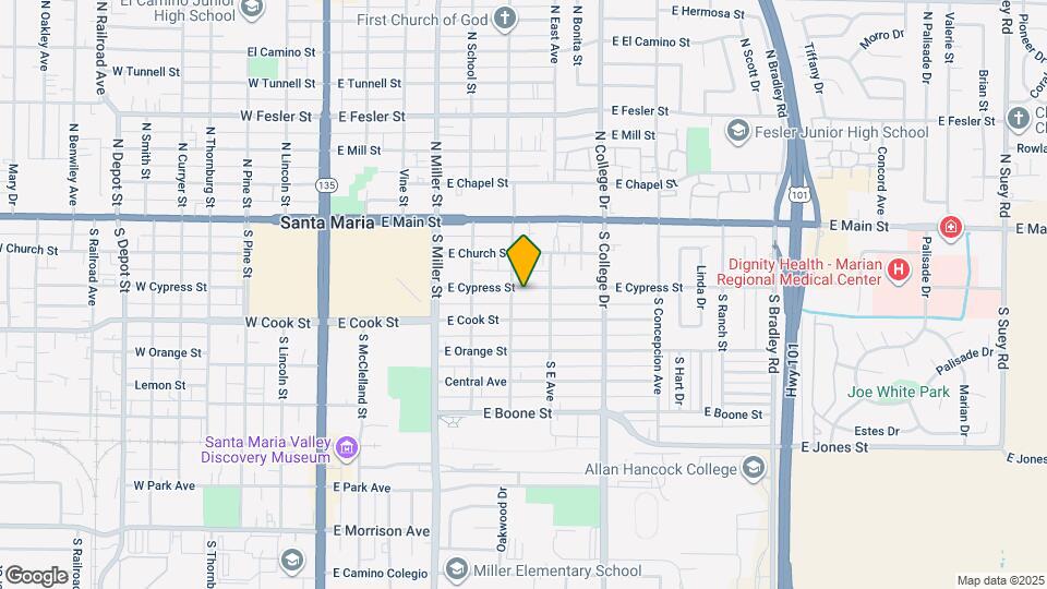 610 E Cypress St Map and Location Details